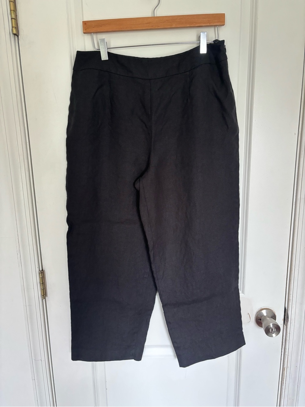 Vintage Talbots Black Irish Linen Trousers 14
